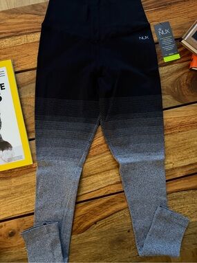 NUX Black to Gray Ombre lined Seamless Leggings